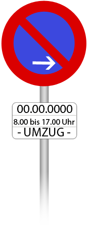 Halteverbotszone für Ihren Umzug